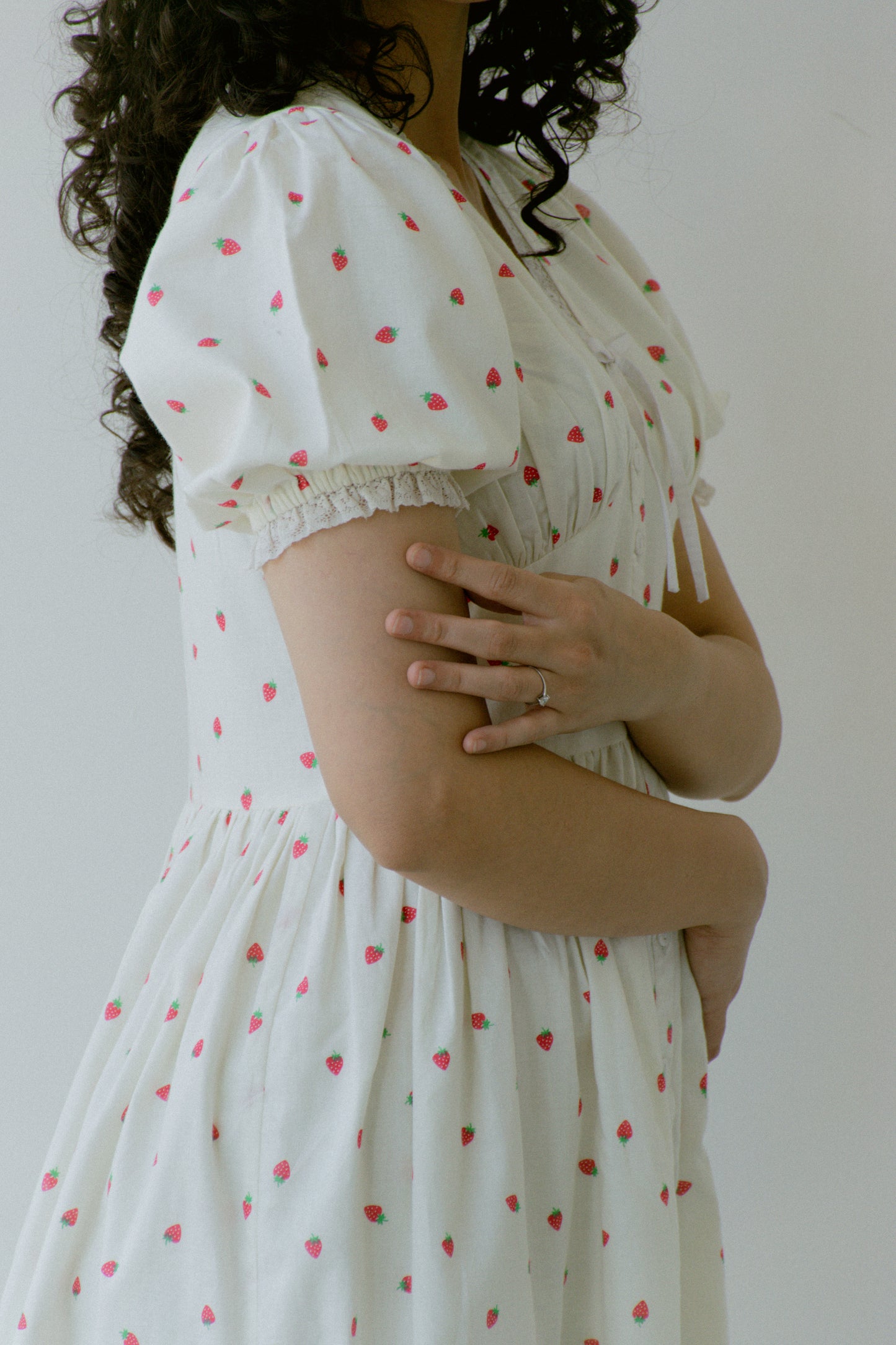 Berry Cotton Midi Dress