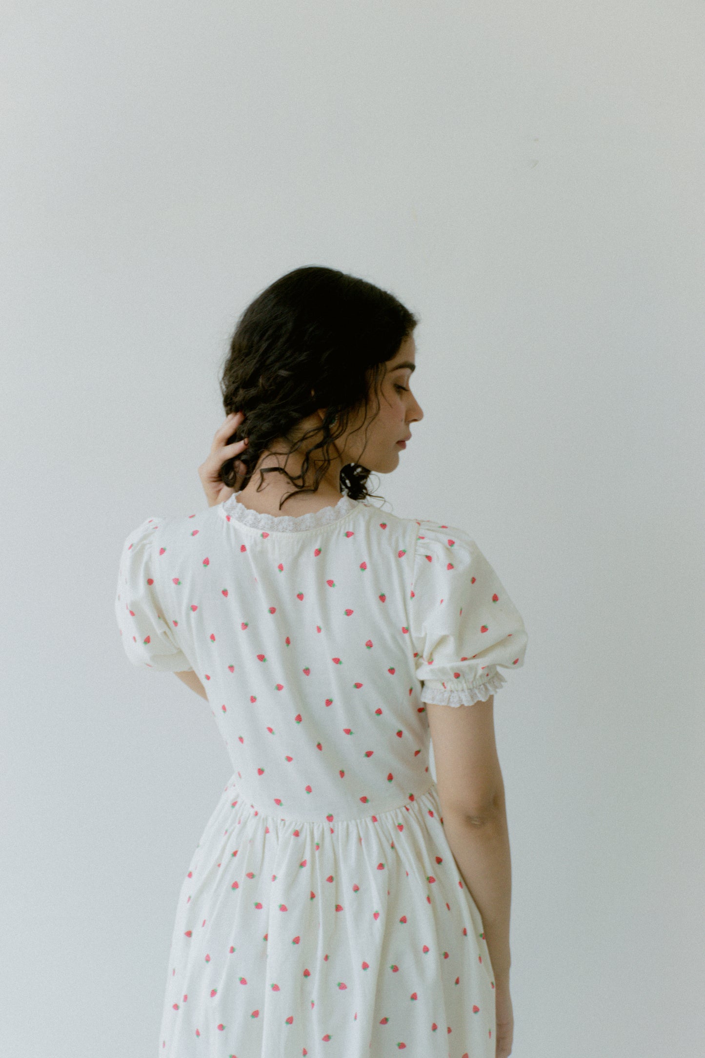 Berry Cotton Midi Dress