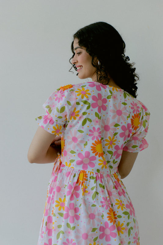 Blush Cotton Midi Dress