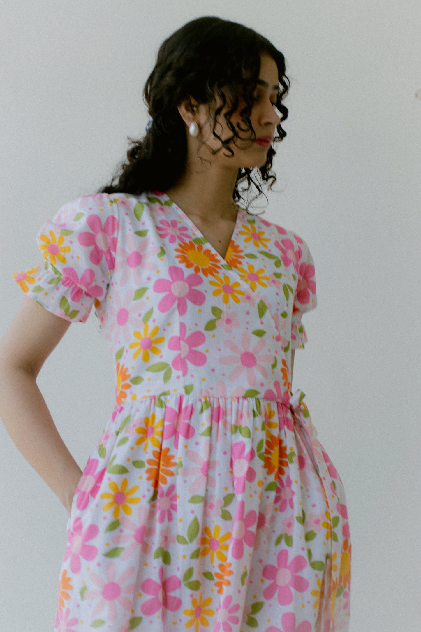 Blush Cotton Midi Dress