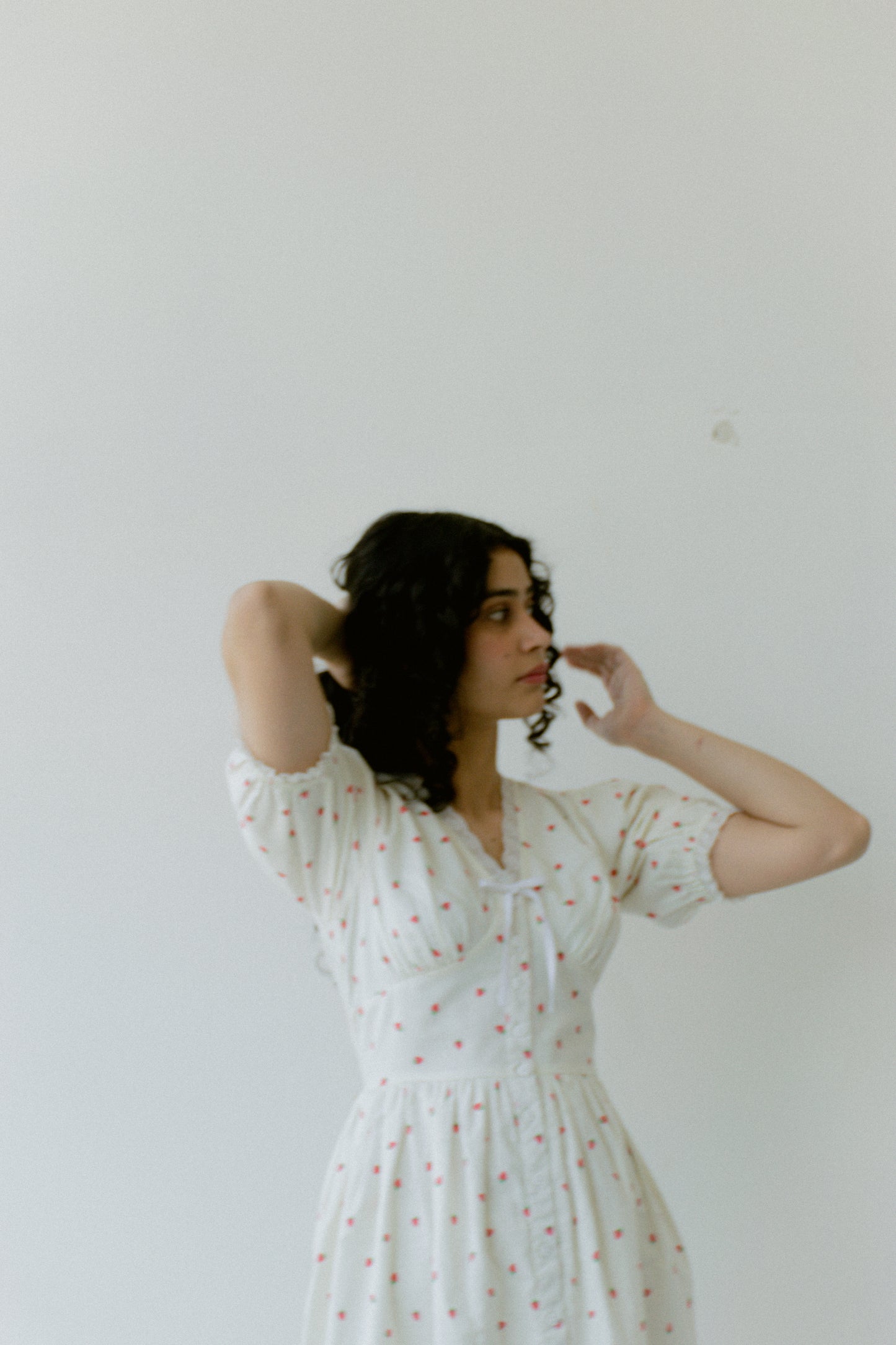 Berry Cotton Midi Dress