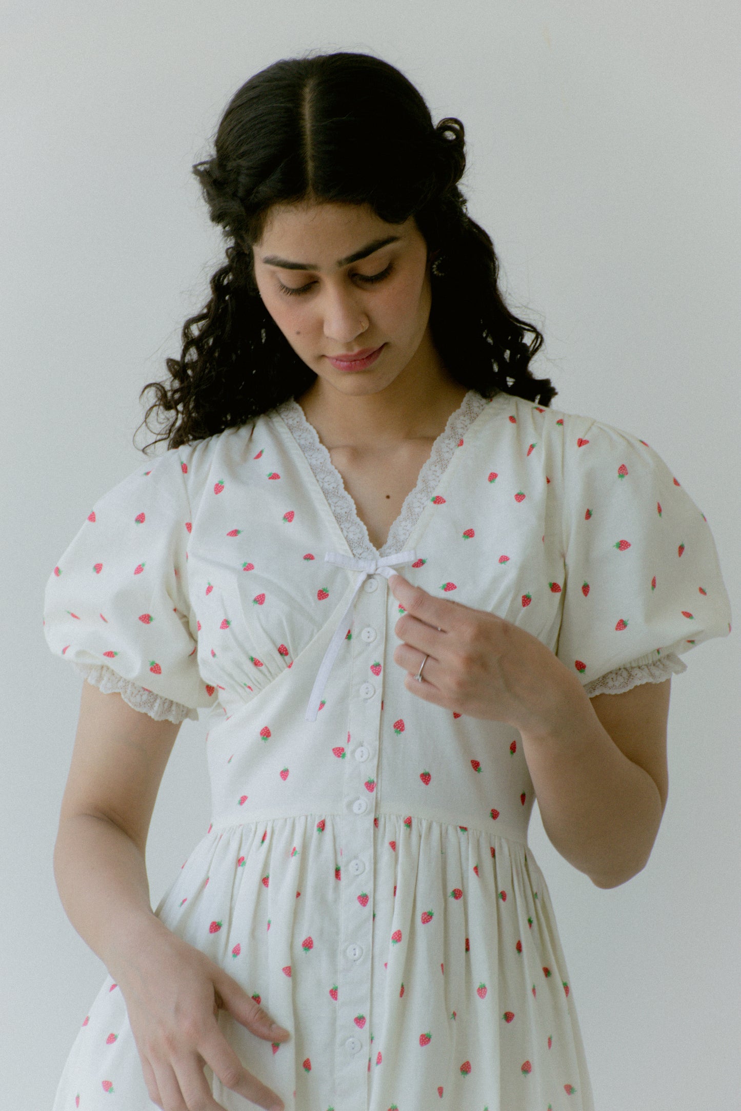 Berry Cotton Midi Dress