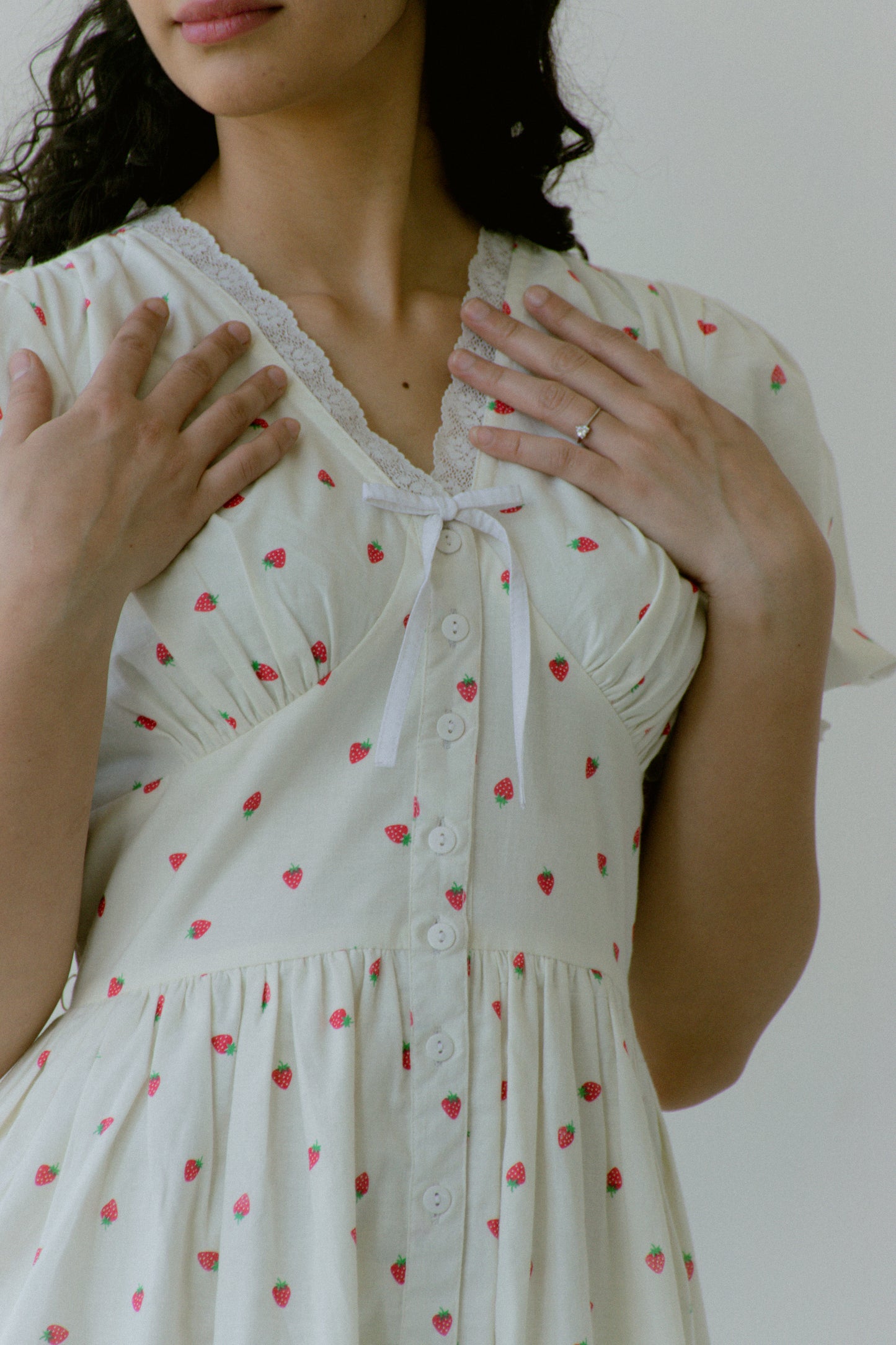 Berry Cotton Midi Dress